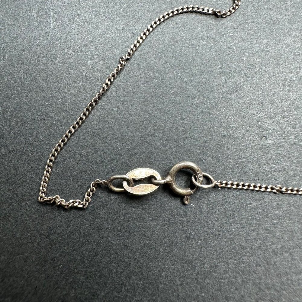 Baroni 925 Sterling Silver Stamped Lotus Flower Pendant Sterling Chain Necklace - Picture 4 of 8